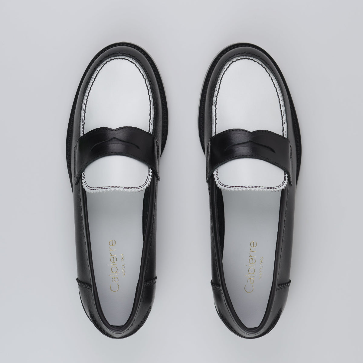 MOCASSINO - D843 BIANCO E NERO