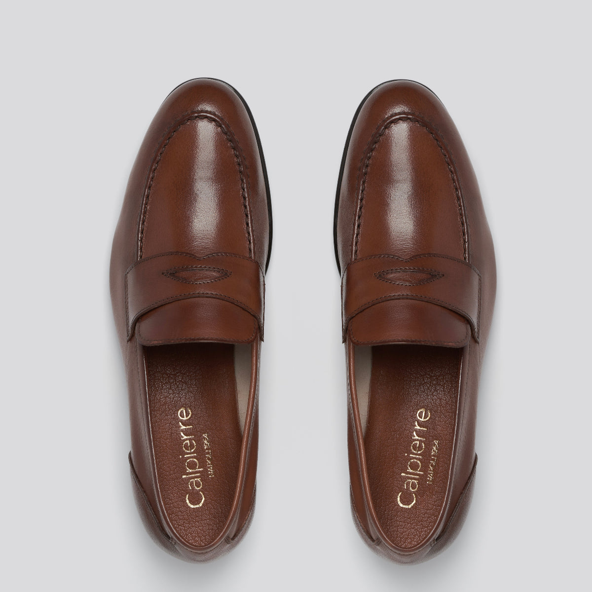 MOCCASIN - 2037 BROWN rubber sole