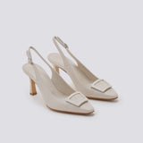 Calpierre BDH31 milky white women's slingback