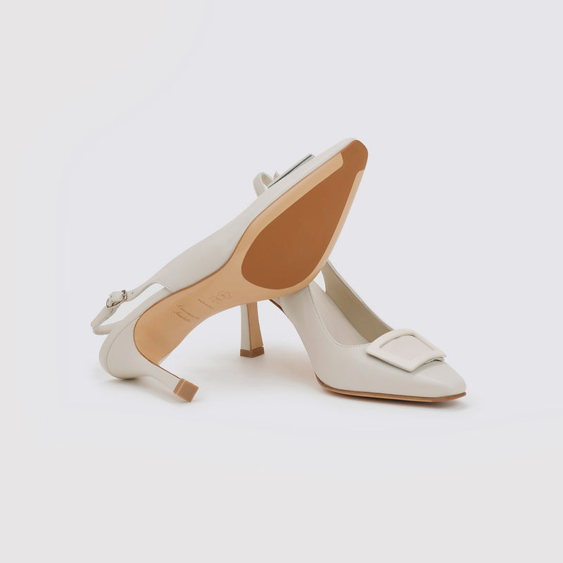 Calpierre Slingback da donna bianco latte BDH31