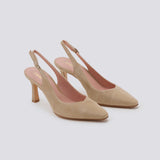 Calpierre beige women's slingbacks BDH33